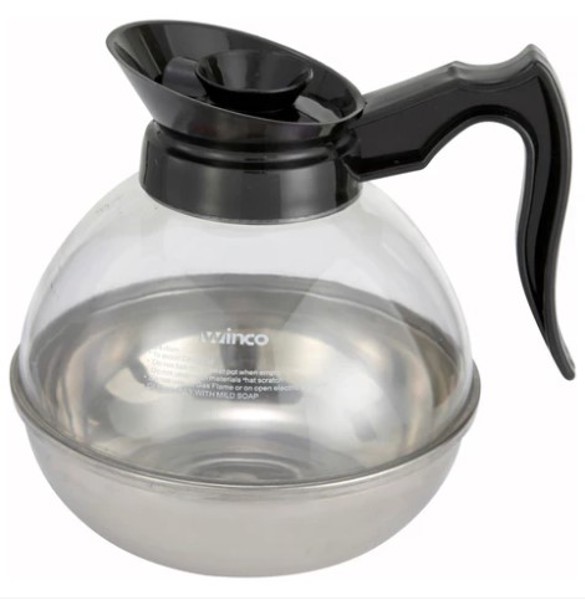 Winco CD-64K Coffee Decanter 64 Oz Black