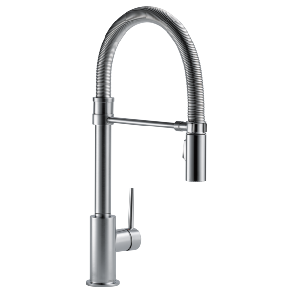 Delta Faucet 9659-AR-DST Trinsic Pro Kitchen Faucet Arctic Stainless with Spring Spout