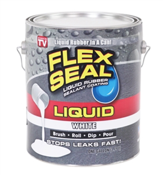 Flex Seal LFSWHTR01 Rubberized Coating 1 Gal White 150 Sq-Ft Coverage