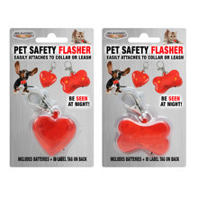 900233 Pet Safety Flasher Attached to Collar or Leash