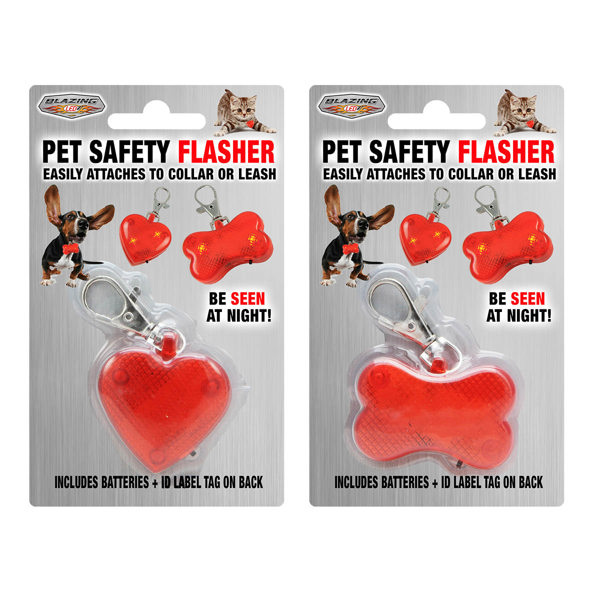 SHAWSHANK LEDZ INC. 900233 Pet Safety Flasher Attached to Collar or Leash