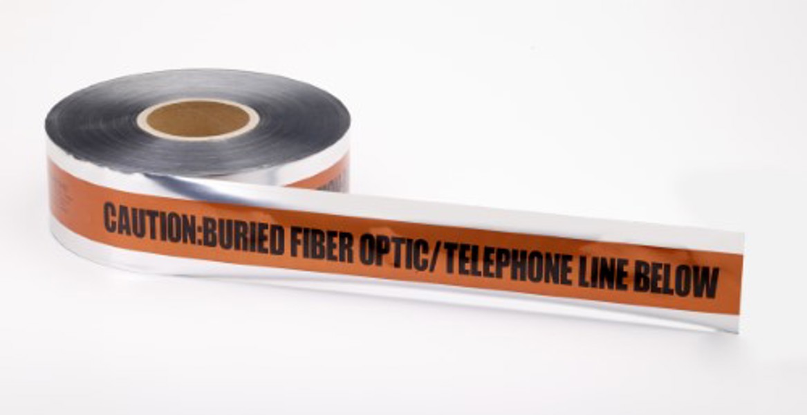 Mutual Industries 17774-45-3000 Detect Tele/Fiberoptic Tape 3 In x 1000 Ft Orange