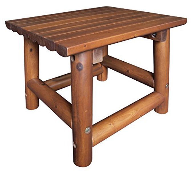 United General Supply TX36010 Outdoor Patio End Table Amberlog Leigh Country