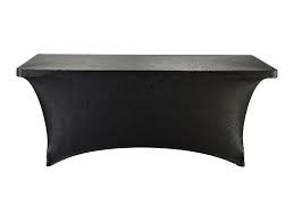 BS630BLK Stretch Black Table Cover