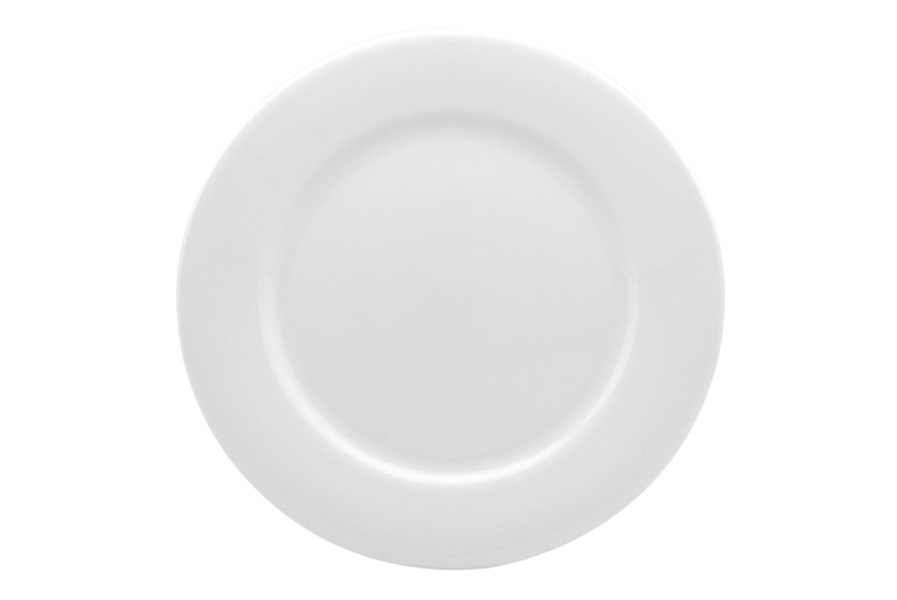 Red Vanilla TC000-201 Rimmed Dinner Plate 10.75 In White