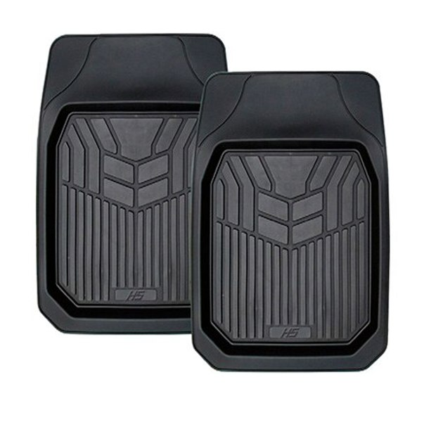 HERRERO and SONS CORP 47.770 Rubber Mat 2 Piece Set Black Durable Rubber Automotive Accessories