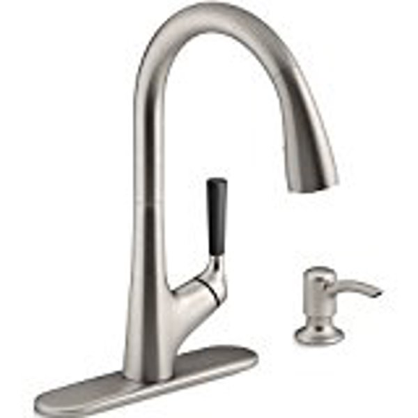 Kohler R562-SD-VS Malleco Kitchen Faucet 1-Handle Pull-Down with Soap/Lotion Dispenser Vibrant
