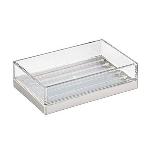 InterDesign 41080 Soap Dish Plastic Clear Brushed Clarity