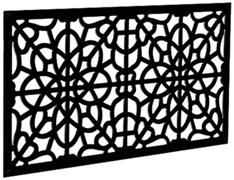 Barrette Outdoor Living 73004786 Decorative Fence Screen Panel 2x4 Ft Black