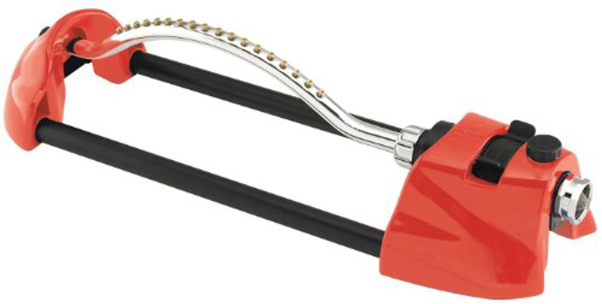 Dramm Corp 1403-6370 Oscillating ColorStorm Premium Metal Sprinkler Red