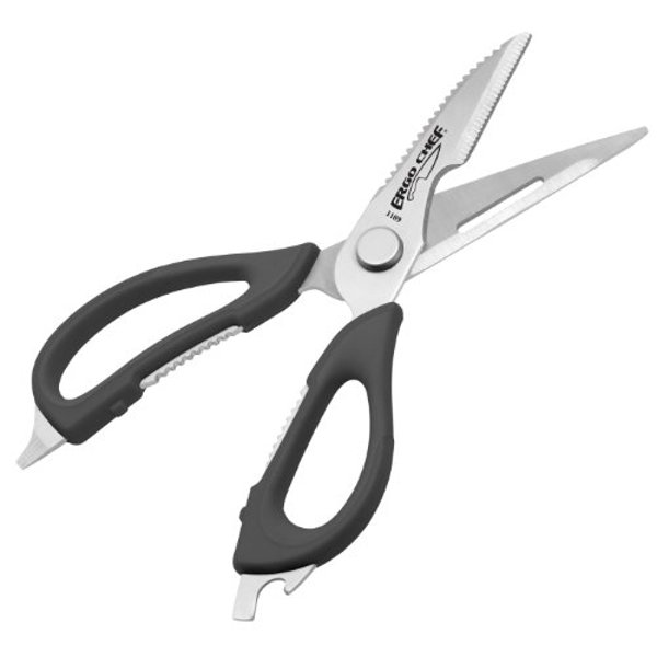 Harold Import Co ER62 Kitchen Scissors Multi Function Come Apart Stainless Steel Black Handles
