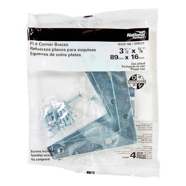 National Hardware SPB117 Flat Head Bolt 3-1/2 In Zinc Plated