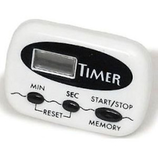 Chef Craft 21239 Digital Display Timer 1 Sec to 99 Min White