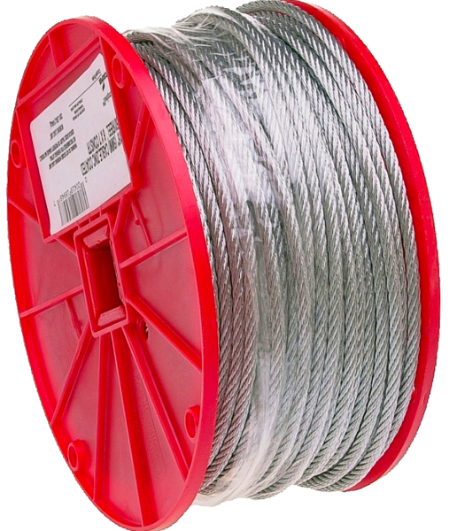 Campbell Chain COO 7000627-RE Aircraft Cable 3/16 In 250 Ft Galvanized Steel 840 Lb Working Load