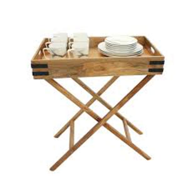 Impulse Enterprises 3566 Napa Butler Tray Wood Tray and Stand
