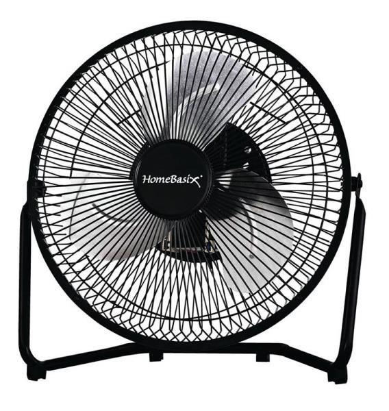 POWERZONE VF-9N High Velocity Fan 9 In Black Aluminum 3 Blade Four Rubber Foot Pads
