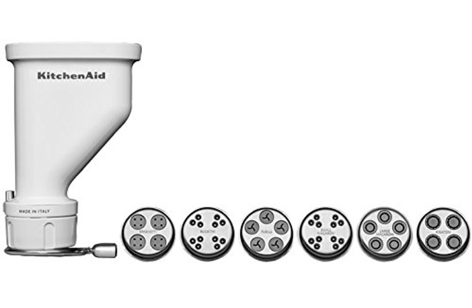KitchenAid KSMPEXTA Gourmet Attachment Pasta Press White with 6 Interchangeable Pasta Plates