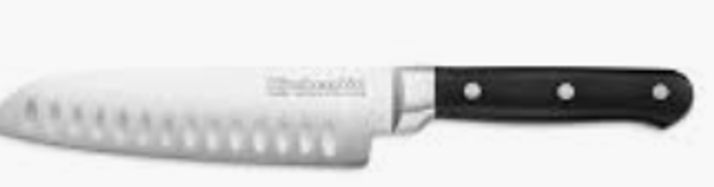 KitchenAid KKFTR7SKOB Santoku Knife 7 Inch Classic Forged Series Onyx Black Triple Rivet