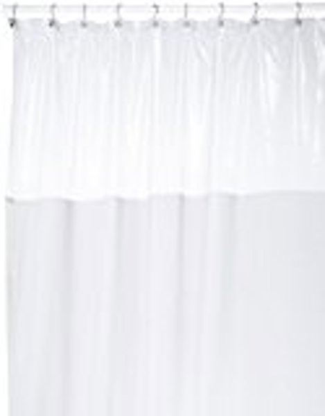 Carnation Home Furnishing SCWIN/72 Standard Shower Curtain 72 In Wide White