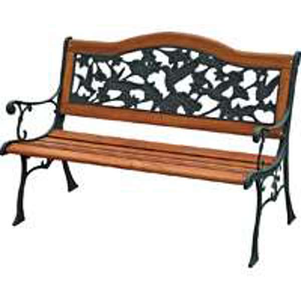 Seasonal Trends SXL-PB7104-N Park Bench Hummingbird Design