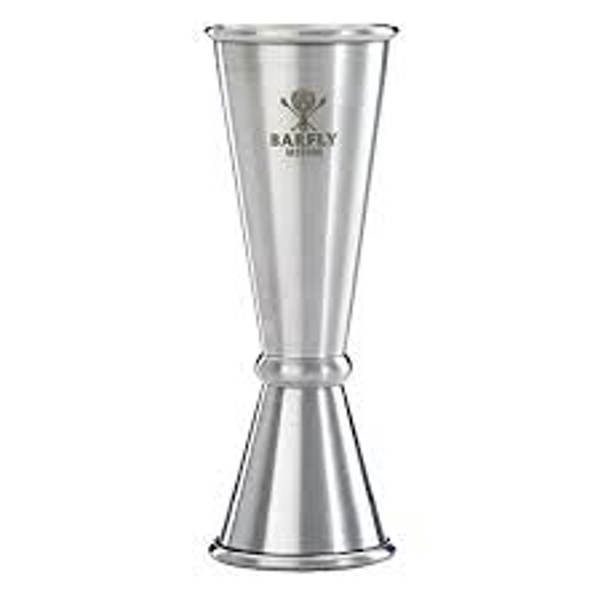 Mercer Culinary M37005 Japanese Style Bar Jigger 1 & 2 Oz Stainless Steel