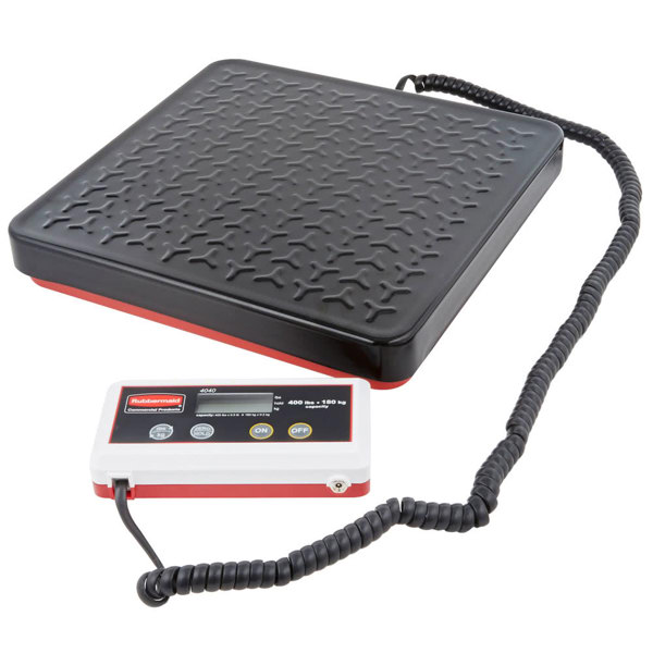 Rubbermaid FG404088 Digital Scale 400 Lb Capacity Black