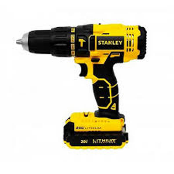 Stanley-Bostitch SCH201C2K-B3 Hammer Drill 20V 1/2 In Li-Ion with 2 Batteries and Kit Box