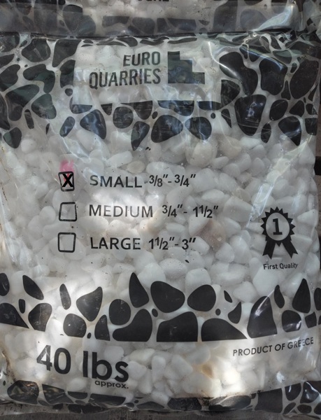 EURO QUARRIES LLC 101AS Santorini Pebbles Small 3/8 In - 3/4 In Premium