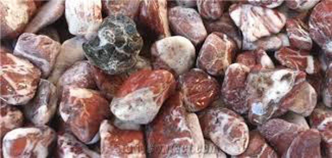 EURO QUARRIES LLC EURO 102B Marble Red Tumbled Pebbles 1 1/2-3 In Red