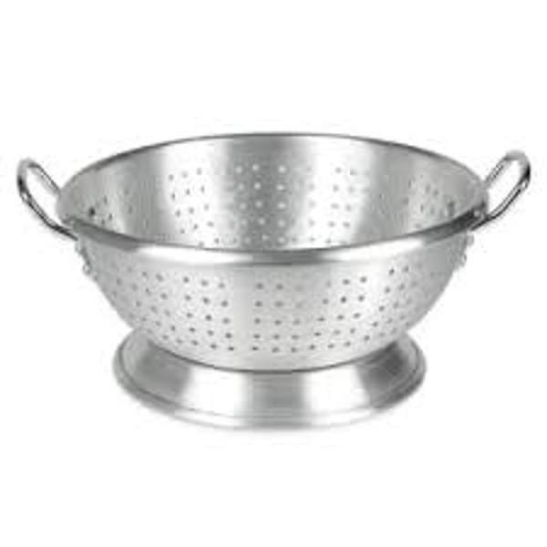 Browne Foodservice 5811616 Heavy Duty Colander 16 Qt Aluminum Footed
