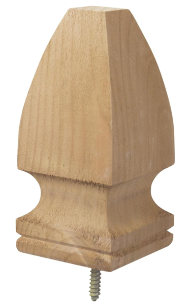 Universal Forest Prod 106515 Post Top Pine Post Cap White with Pressure Treated Base Marine Ornamental