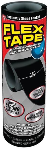 Flex Seal TFSBLKR1210 Tape 10 Ft 12 In Black with Rubber Backing