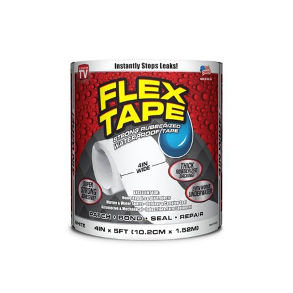 Prime TFSWHTR0405 Flex Tape 5 Ft White
