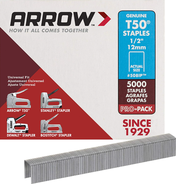 Arrow Fastener Co 508IP Heavy Duty Staple 1/2 In Pro Pack