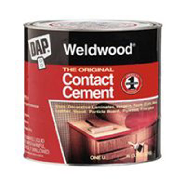 DAP INC 00271 Contact Cement 1 Pt Liquid Strong Solvent Tan