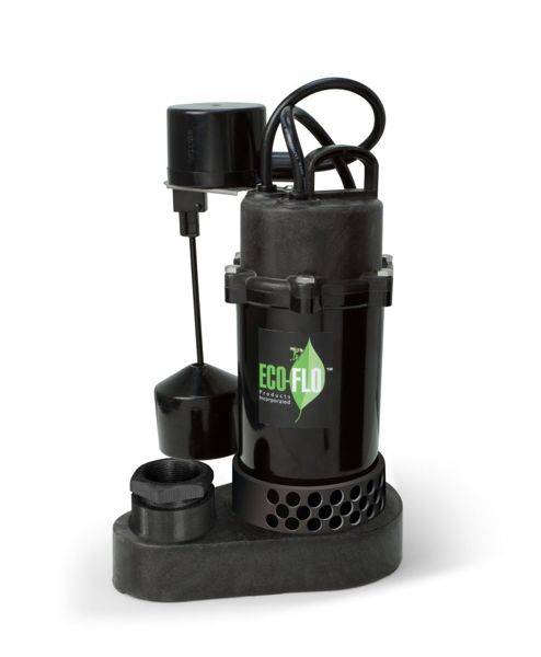 ECO-FLO SPP33V Submersible Pump 1/3 HP 115V 1 1/2 In Outlet 3600 GPH Capacity