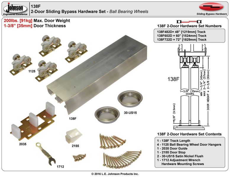 Johnson 138F60S Heavy Duty Slider Track