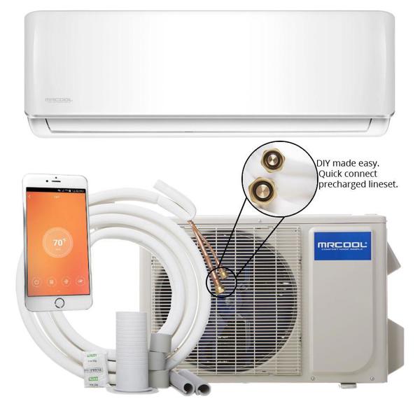 MRCOOL DIY-12-HP-115A Ductless Air Conditioner 12K BTU 1-Ton White