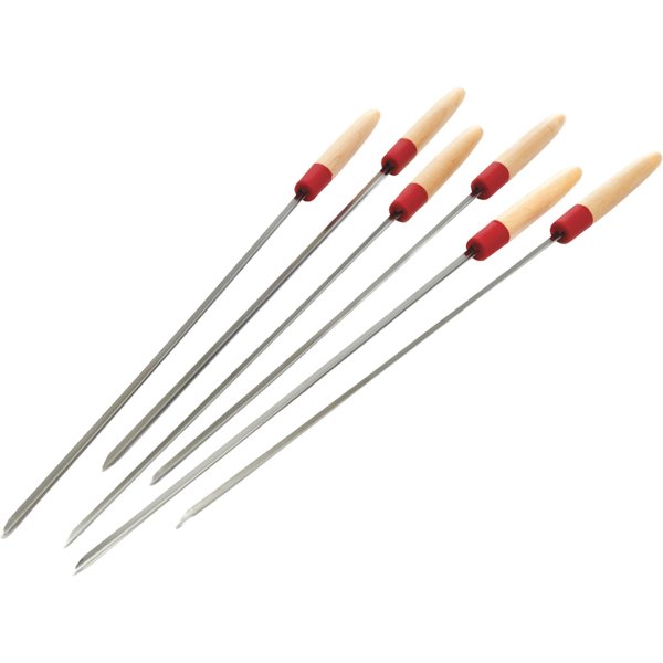 Onward MFG CO 40538 Deluxe Grill Skewers 6 Piece Chrome Stainless Steel