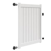 73025126 6 Ft X 58 In White Privacy Gate