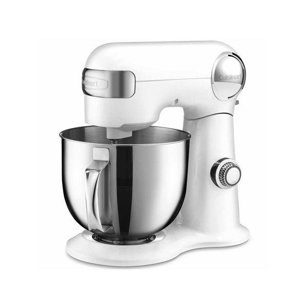 Cuisinart SM-50 Stand Mixer 5.5 Qt Capacity White Stainless Steel