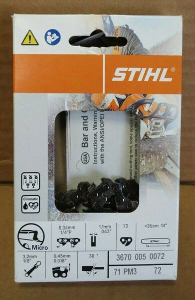 STIHL SOUTHEAST INC 3670 005 0072 Chainsaw Chain 14 In 0.43 Gauge
