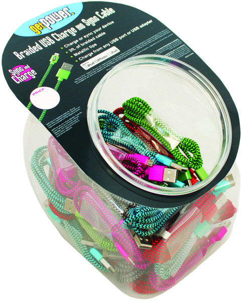 ARIES MANUFACTURING DIV CWP-USBBOWL-BRL USB Charger Braided Cable