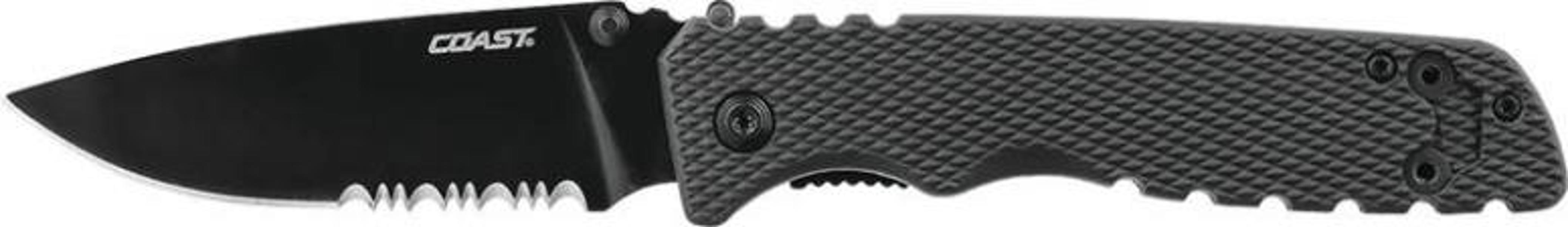 Coast Cutlery 20847 Folding Knife 7.9 In 9Cr18MoV Stainless Steel Blade Nylon Handle Double Lock