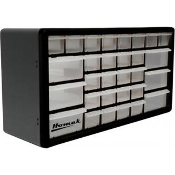 HOMAK MANUFACTURER CO., INC. HA01030102 Stackable Parts Organizer 30 Drawer Plastic