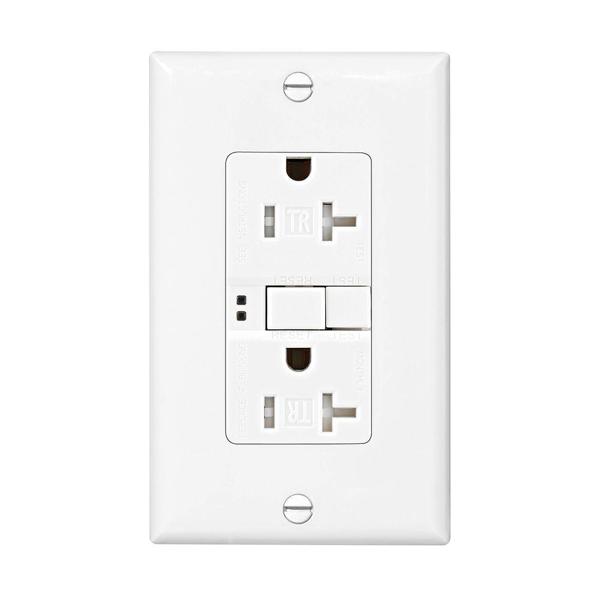 Eaton-Cooper Wiring TRGF20W Duplex Receptacle 125VAC 20A 2-Pole 3 Wire Tamper Resistant White