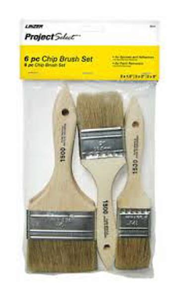 Linzer Products A1506 Chip Brush Set 6 Piece Assorted