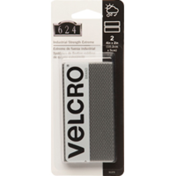 VELCRO USA INC 91373 Fastener Strips 2x4 In Titanium 15 Lb