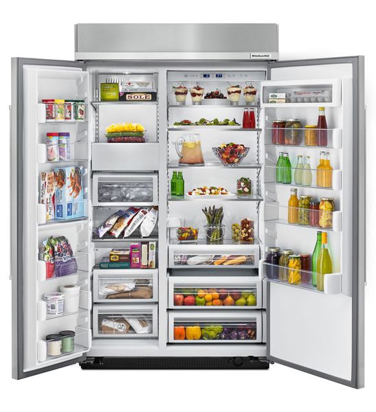 Whirlpool KBSN608EPA Side By Side Refrigerator 30 Cu Ft Capacity 48 Inch Panel Ready Stainless Steel