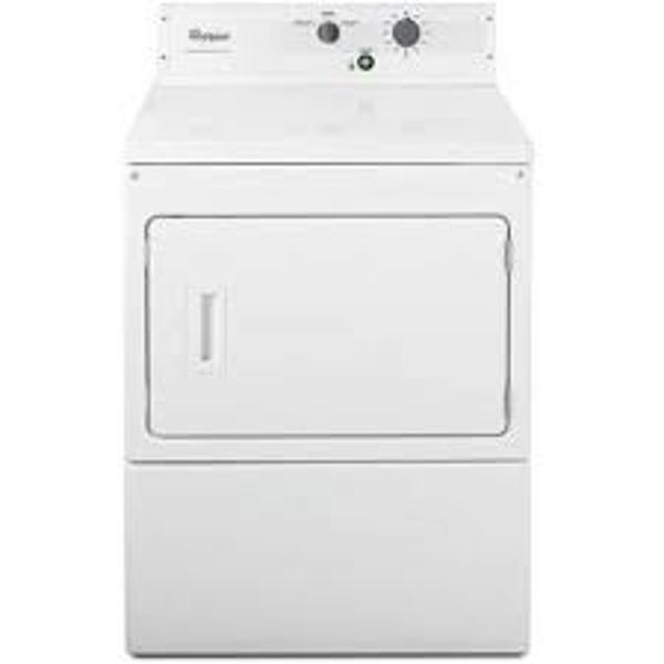 Whirlpool CEM2745FQ Commercial Dryer 7.4 Cu Ft Electric Super Capacity White with Factory Installed Coin Slide